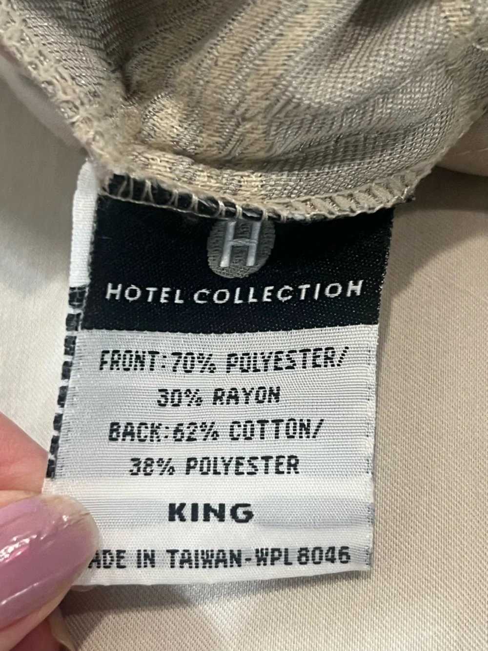 Hotel Collection Silver-Taupe geometric King size duvet cover